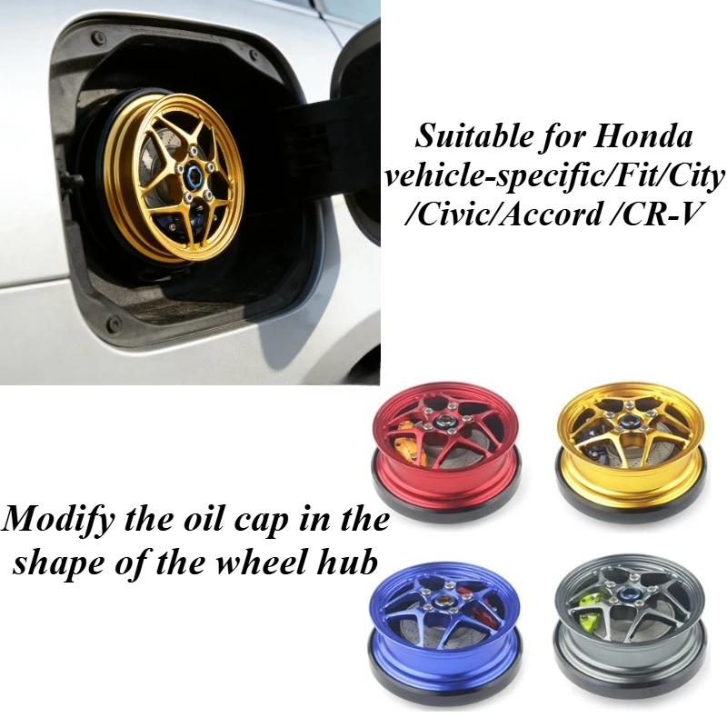 

For Honda Fit Civic Accord CR-V Universal Engine Oil Filler Cap Aluminum Alloy Cool Custom Decorative Car Accessories Automobile