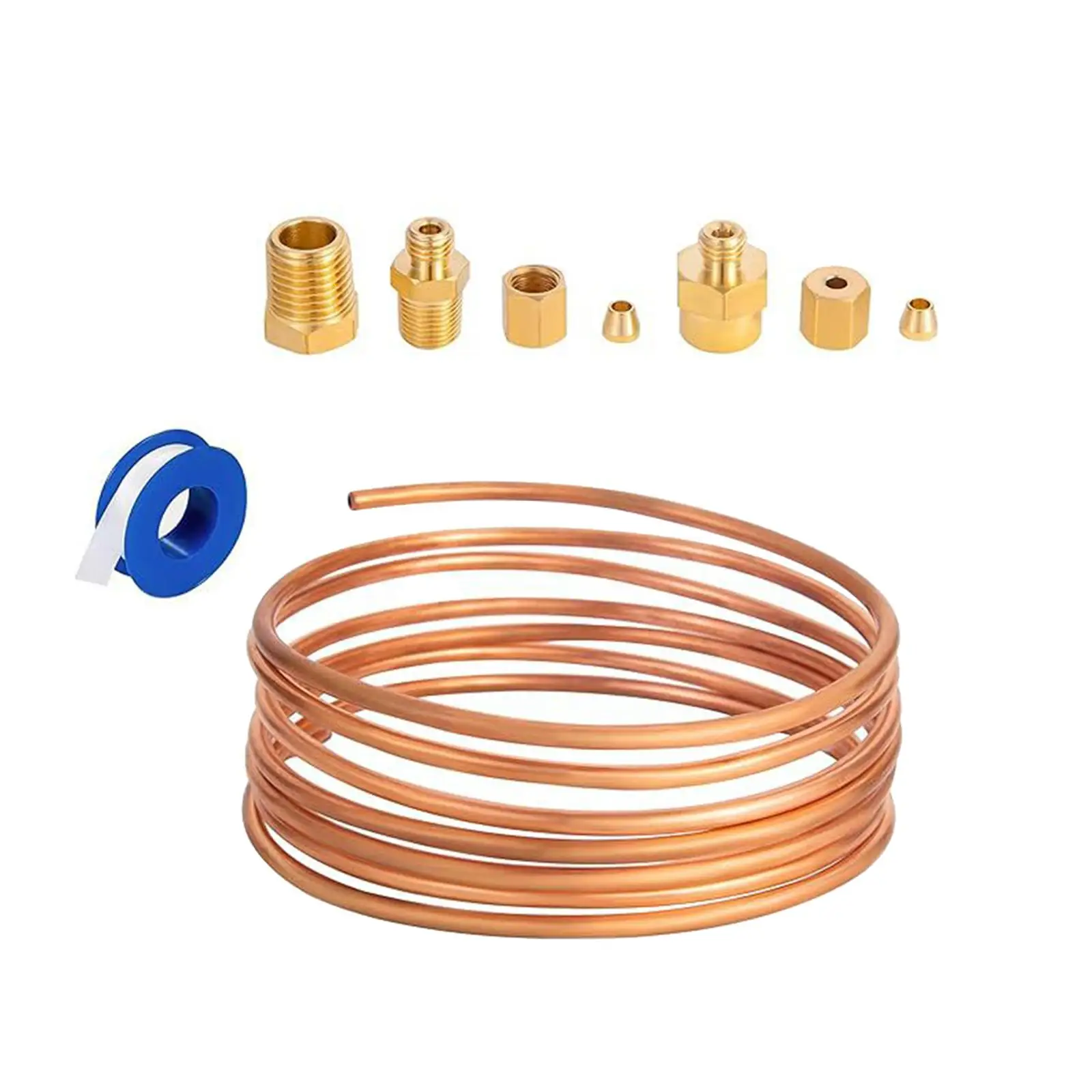 Oil Pressure Gauge Tubing Kit 1.82M Convenient Heat Resisting Easy to Bend Voltage Resistance Replacement Accessories for Repair