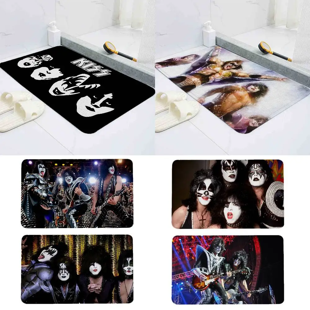 

Vintage Heavy Metal K-Kiss Band Floor Mat For Entrance Bedroom Washroom Bathroom Doorways Absorbent Non-Slip Foot Mats