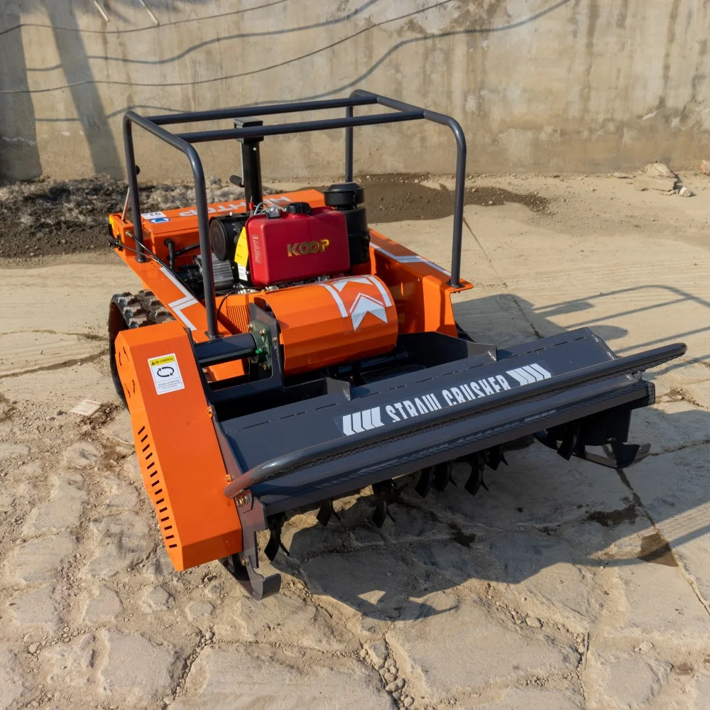 Crawler Lawn Mower Fully Automatic Diesel Engine Self-Charging System Remote Control Lawn Trimmer