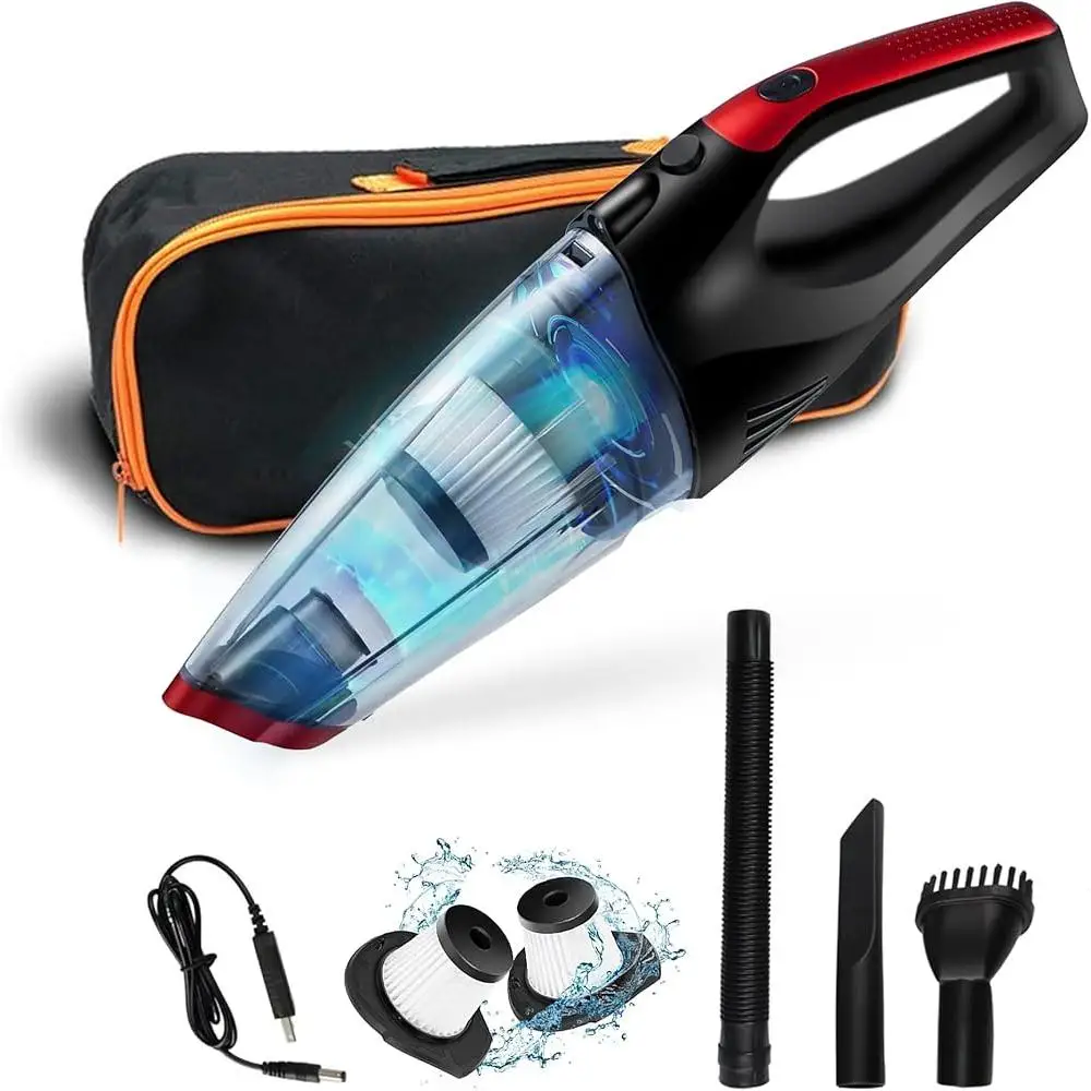 Pure Flower Cordless Car Vacuum Cleaner 6200PA High Suction Wireless Handheld Tool USB Quick Charge Multi-Functional Home Office