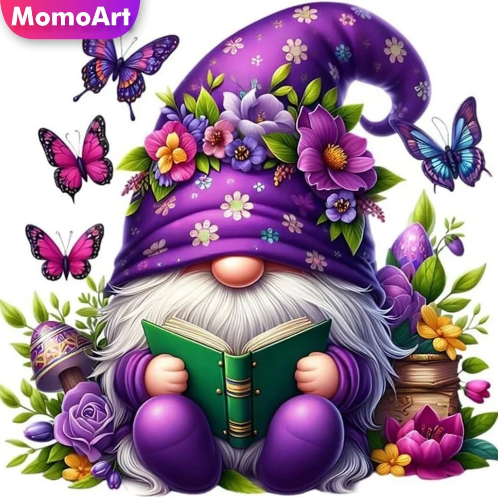 

Momoart DIY Dwarf Diamond Embroidery Portrait Cartoon Painting Butterfly Full Square Round Diamond Mosaic Handmade Hobby