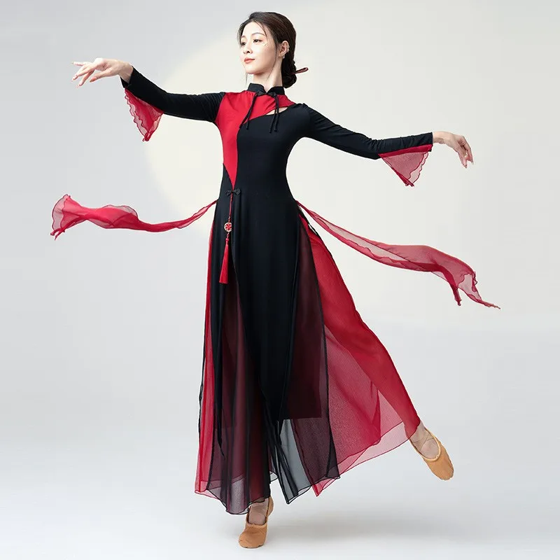 Classical Dance Costume Charm Chinese Set Qipao Modern Dance Training Dress Women\'s Stage Performance