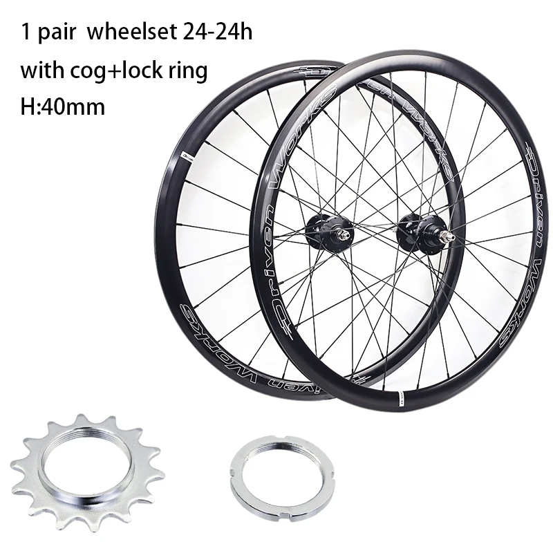

M Driven Fixie Wheel Set Track bike V Brake Wheels 30MM 35MM4 0MM Single Speed Bike Wheel 700C Fixed Gear Bike Wheelset