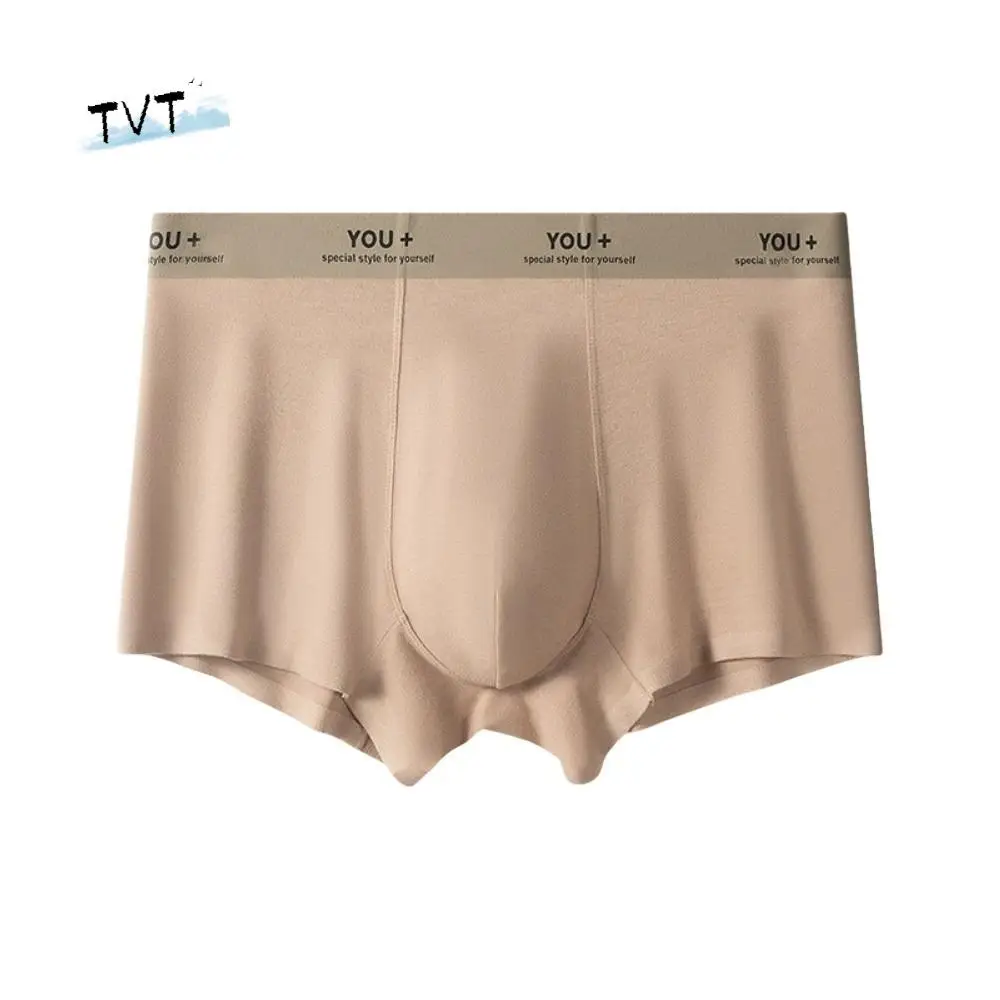 

Comfortable Plus Size Men's Boxer Briefs Seamless Mid Waist Men Flat Panties Short Lingerie Shorts Underpants Teens Boys