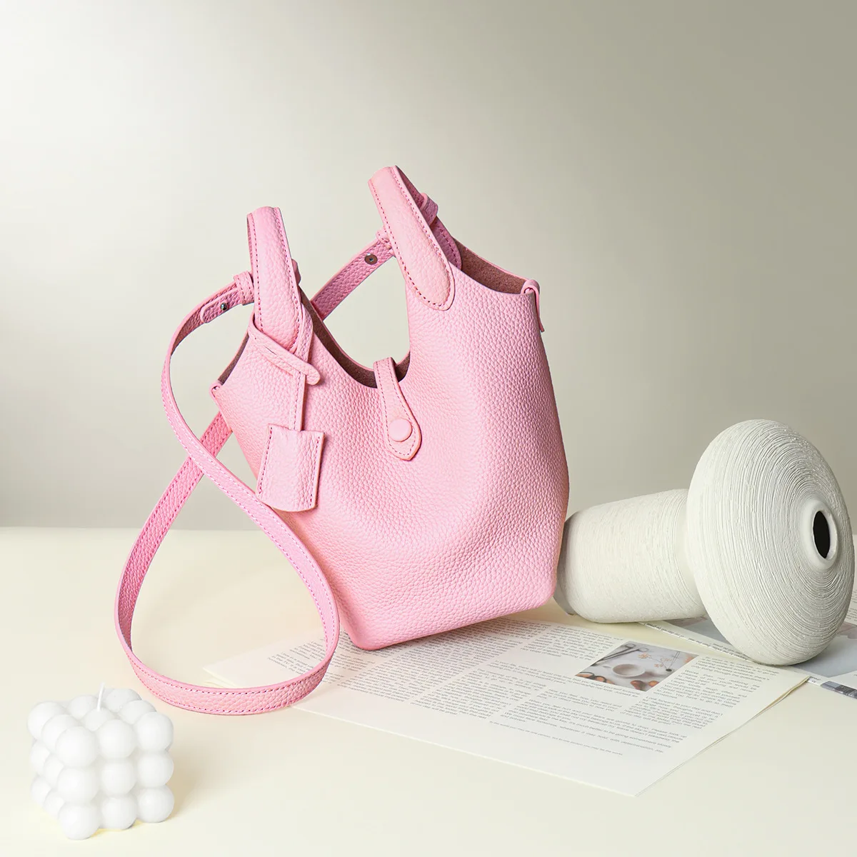 

Mendy Bucket Bags Small Bag Mini Tote Bag Genuine Leather Crossbody Handbag Desinger Mini Cross Bag 2025 New Cute Bag Novelty