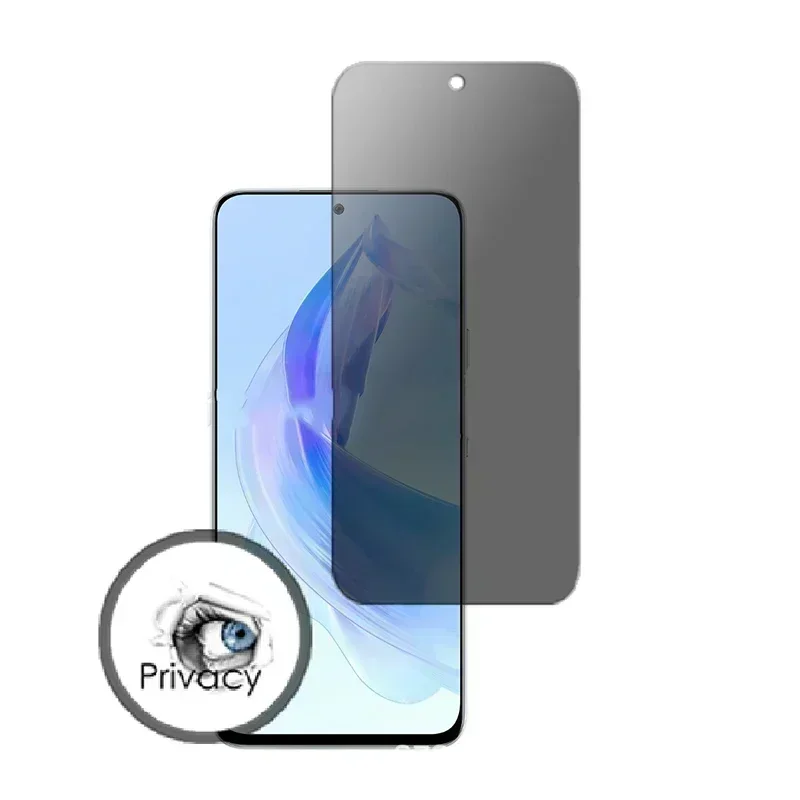 واقي شاشة مضاد للتجسس من الزجاج المقسى لهاتف Honor 90 Lite X50i واقي شاشة للخصوصية HonorX50i حافة سوداء مضاد للظهور طبقة أمامية واقية