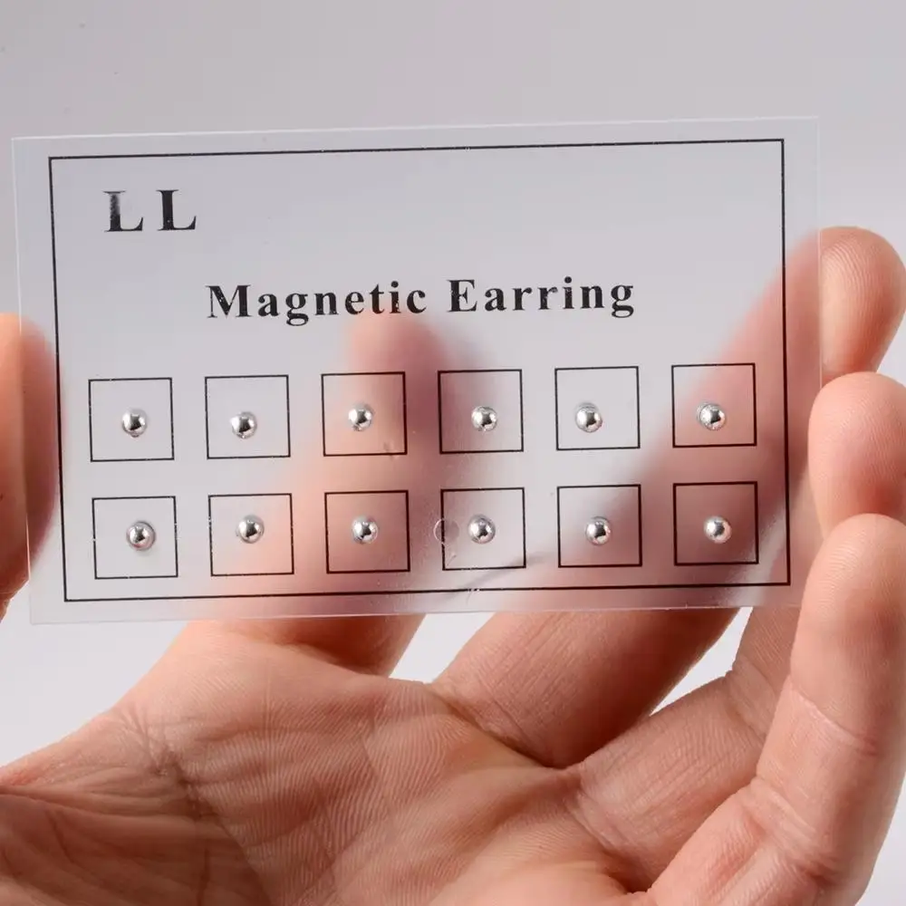 12PCS Card Fake Cheater Shiny Non Pierced Magnet Ear Tragus Cartilage Lip Labret Stud Nose Ring Body Jewelry Magnetic Earring view 5