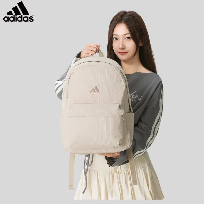 Adidas Backpack Men's and Women's New Large-capacity Sports Bag School Bag Computer Bag Casual Simple KH4601