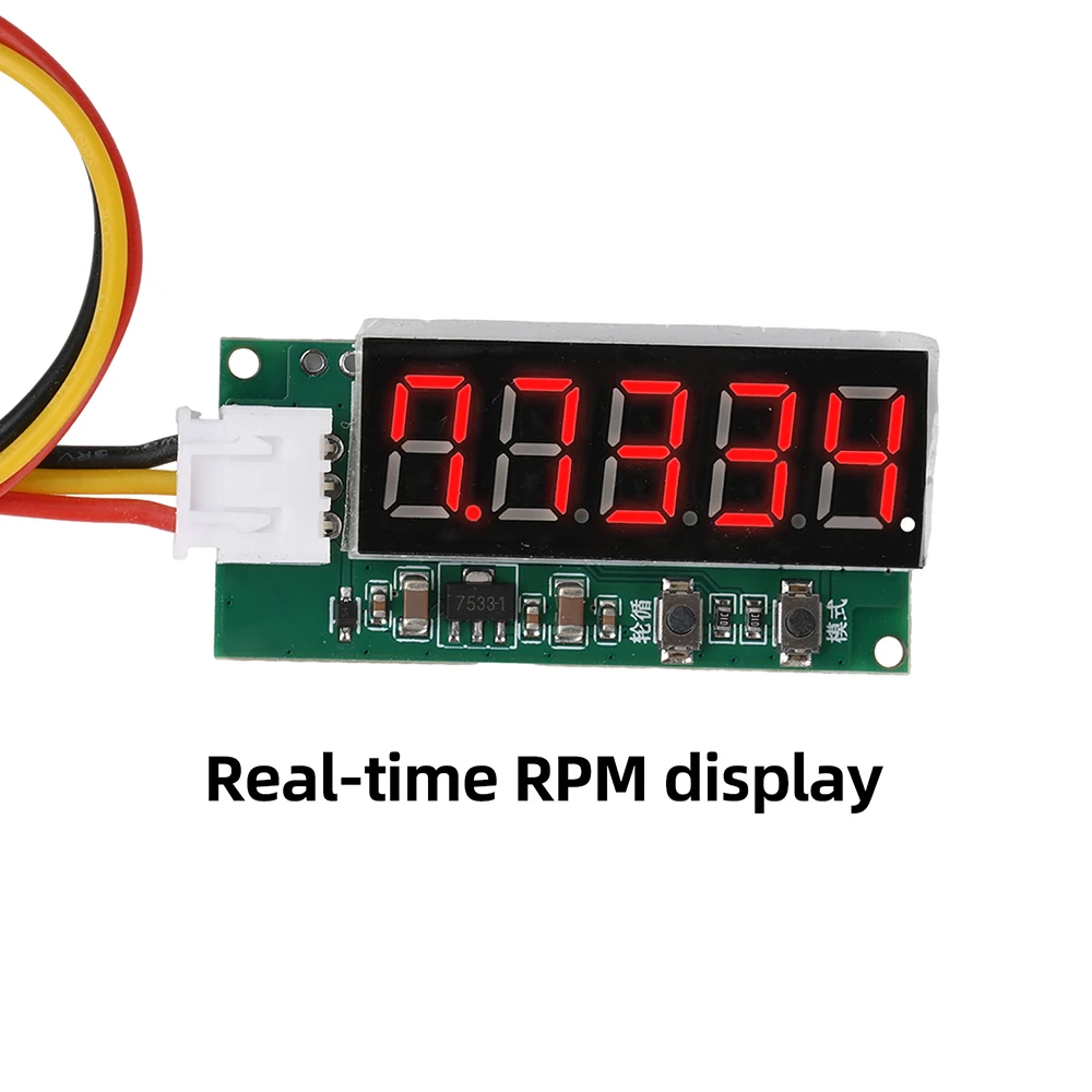 DC 5-24 V Speed Measuring Instrument Digital Tachometer RPM Speed Gauge + Button control Brushless Motor Speed Frequency Meter