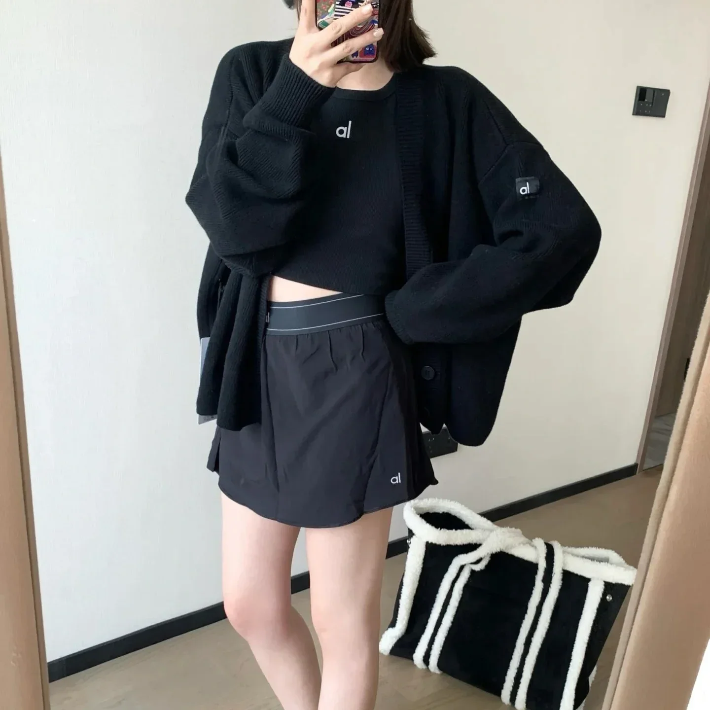 Falda de tenis A * de alta gama para mujer, falda de tenis refrigerada por agua que absorbe la humedad, pantalones deportivos transpirables de secado rápido de doble capa