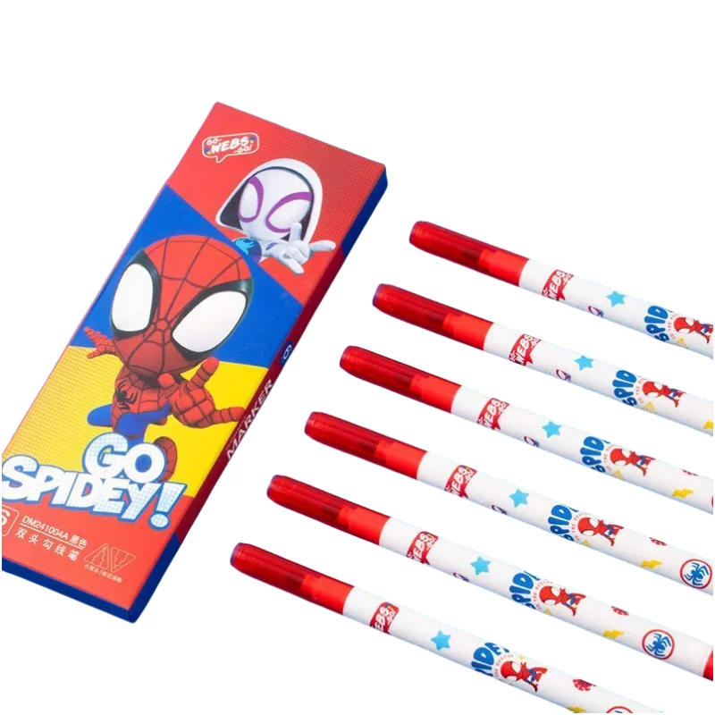 Marvel Spider-Man cartoon anime hook line art special primary school students waterproof and oil-proof do not fade graffiti pen