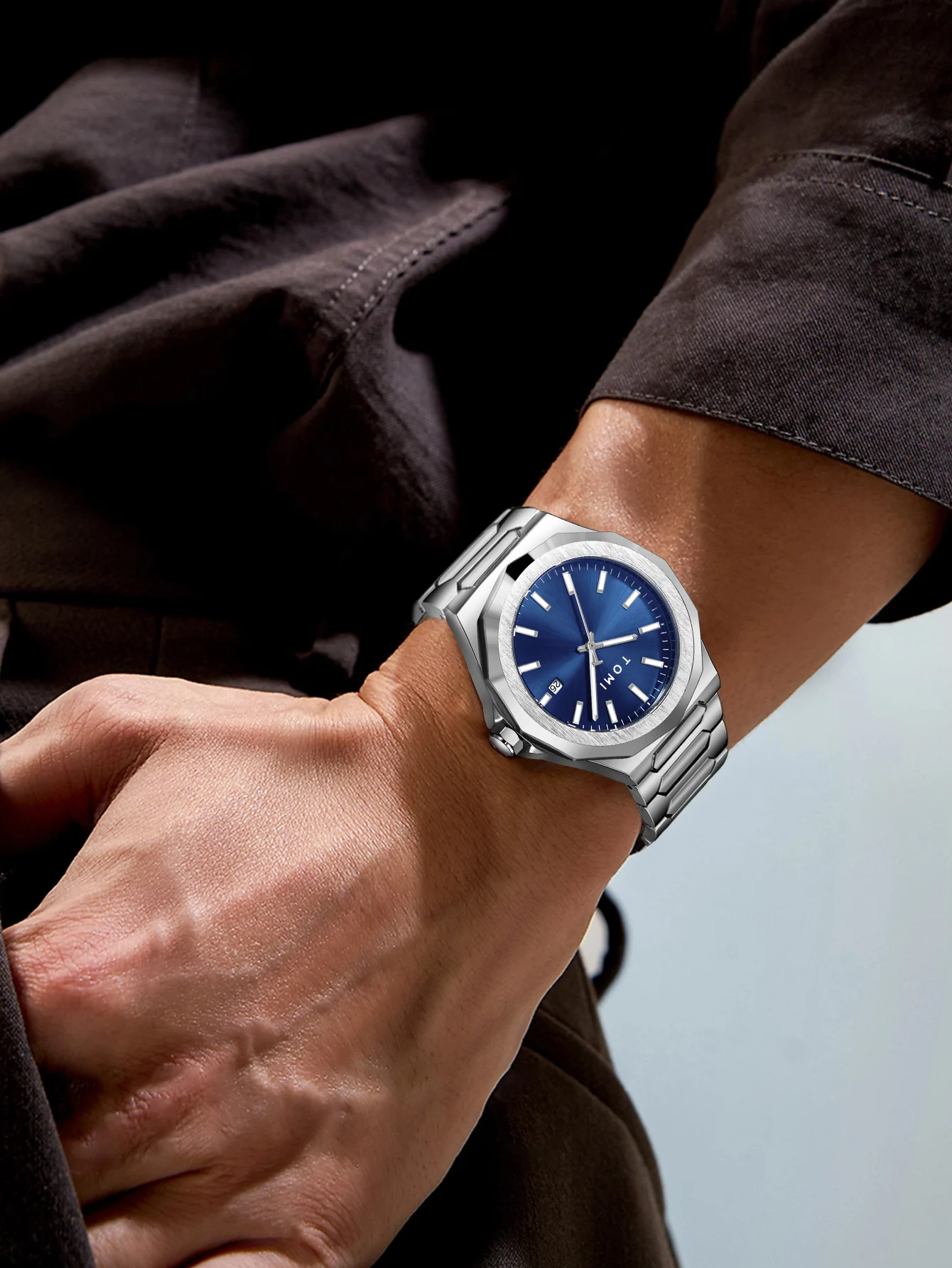 TOMI Luxus Business herren Uhr Geschenk Box Set Hohe Qualität Rose Gold Fall Einfache und Vielseitige Quarzuhr Relogio Masculino – Detail 17