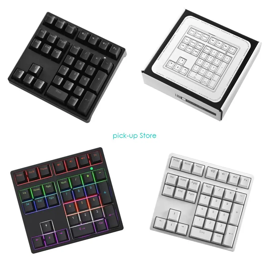 

Q5WA Corded 34 Corded Mechanical Numeric Keypad USB External Keyboard Notebook