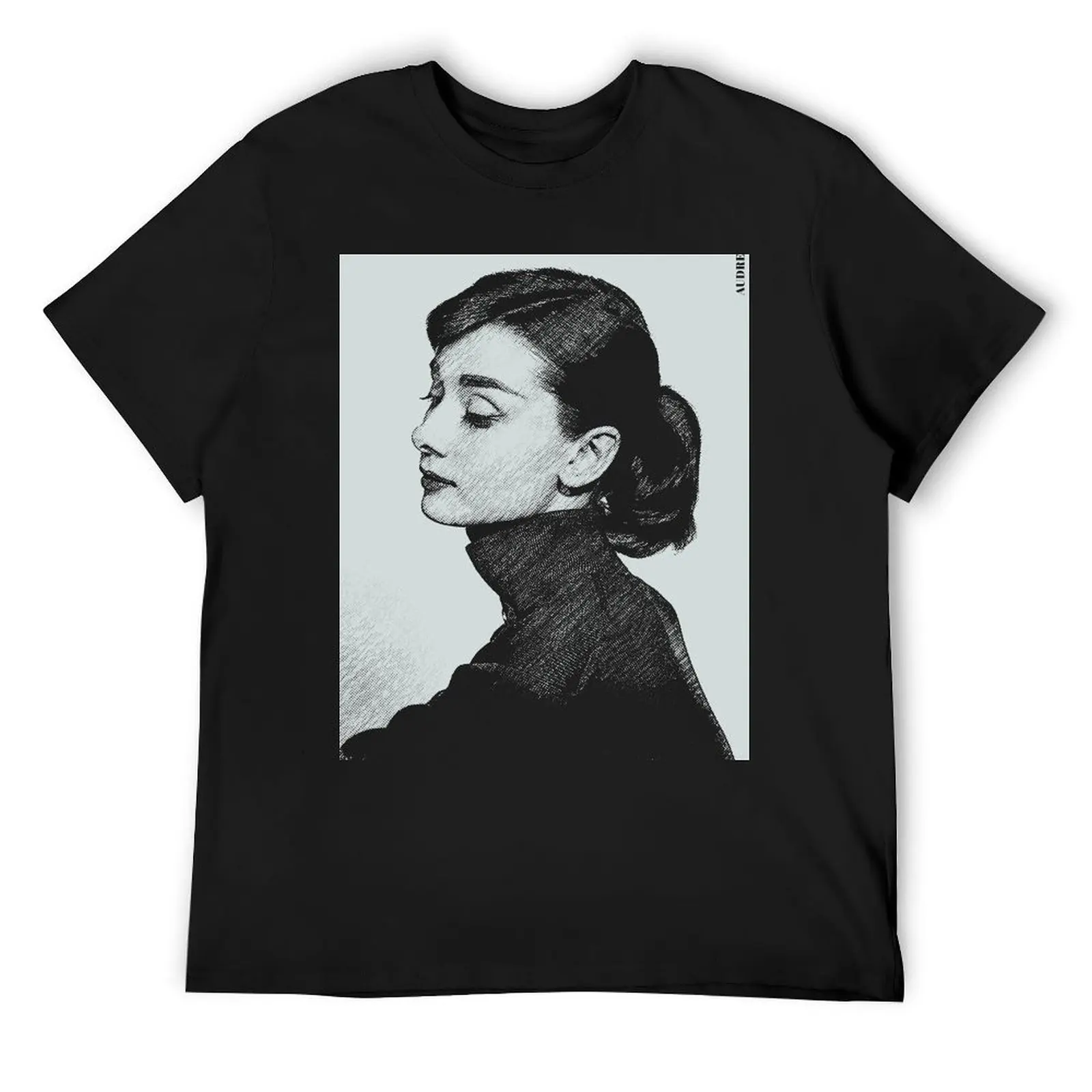 

Audrey Hepburn in halftone T-Shirt vintage clothes vintage graphic tee blacks Men's t-shirt
