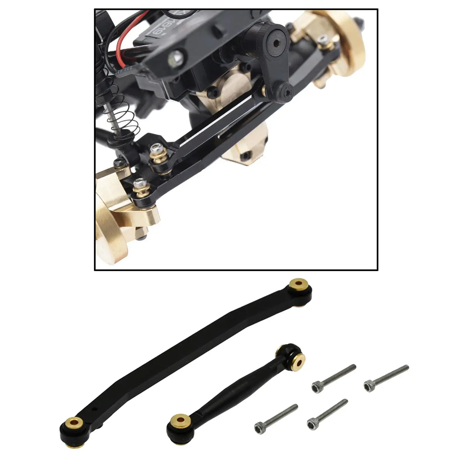 2x1 Set Fernbedienung Auto Lenkstange Links Krawatten für Axial SCX24 AXI90081 Maßstab 1:24 RC Auto Modifikation Teile