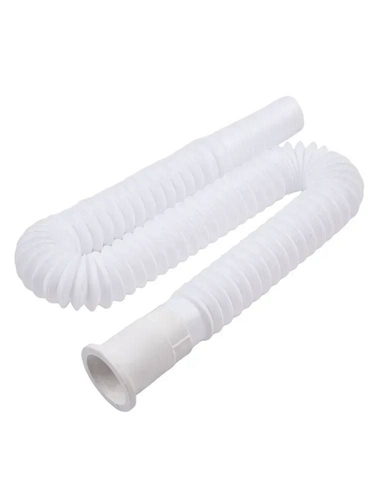 70cm Plastic Drain Pipe Waste Pipe White Pipe 32mm Adjustable Corrosion Resistant Rustproof Kitchen Versatile Tools General