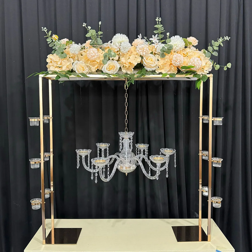 5 Stück Baby Geburtstag Taufe Tischblumen Gastgeschenke Geschenkdisplay Hochzeit Tischdekoration Kronleuchterständer Blumenständer Blumenbogen – Detail 4