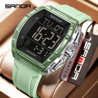SANDA New 6286 Student Electronic Watch Multi functional Single Display Waterproof Timer Student Electronic Watch Alarm Clock