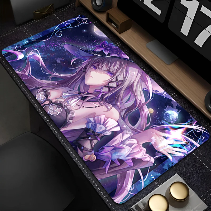 Tapis de souris tapis de souris de jeu accessoires PC tapis de clavier Anime antidérapant grand tapis de bureau en caoutchouc h-honkai Star Rail Herta tapis étendu
