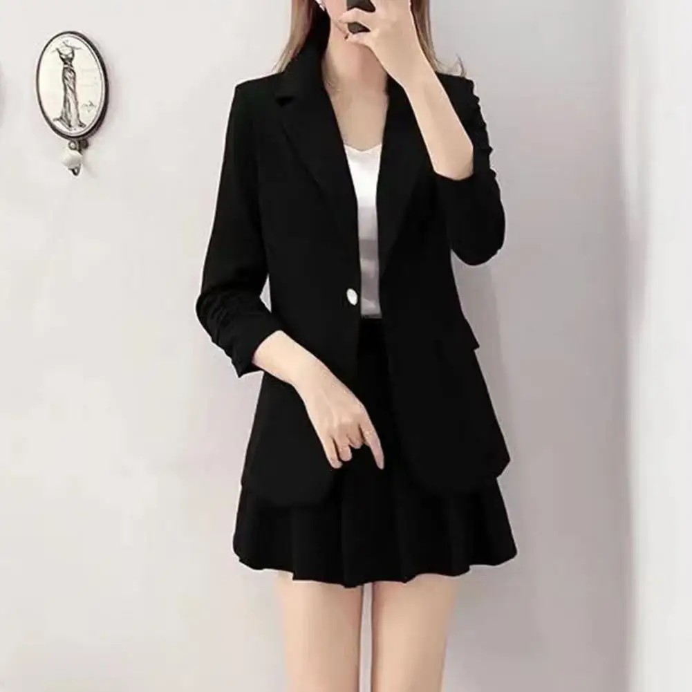 

Red Mini Outfit 2024 Long Sleeve Two Piece Set for Women Summer Suit with Skirt and Blazer Office Womens Short 2 Sets Black Hot