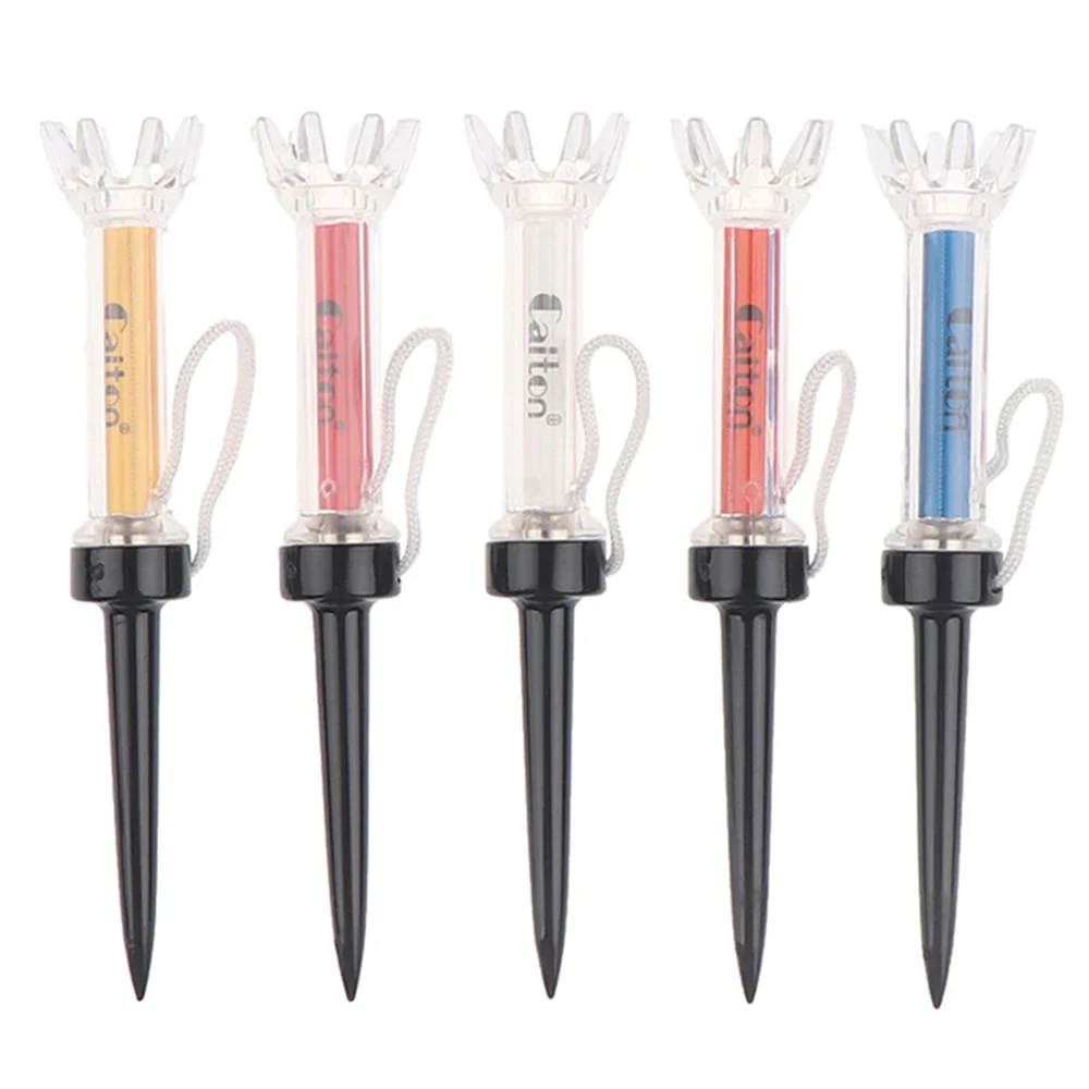 

79mm/90mm 5pcs/set golf Tees With Original package Plastic Step Down Golf Ball tee Holder Local Ret Golf Training Practice tees