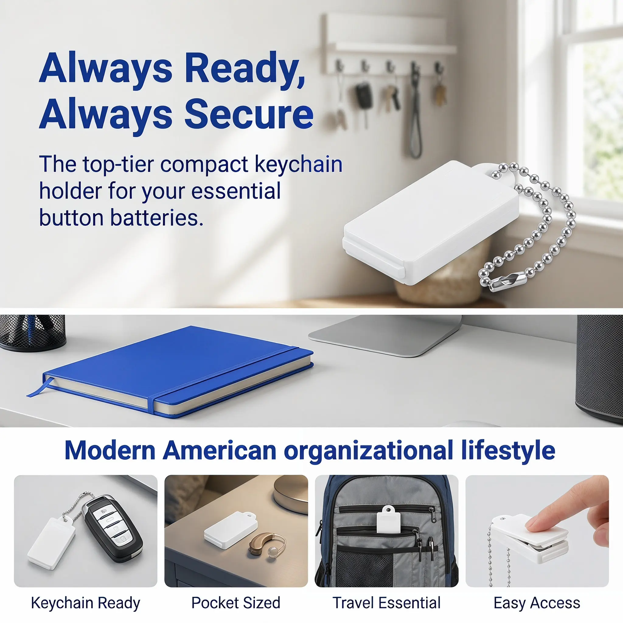 5Pcs Battery Case Compact Storage Box for 312 10A 675 Zinc Air Batteries Travel Friendly Short Circuit Prevention