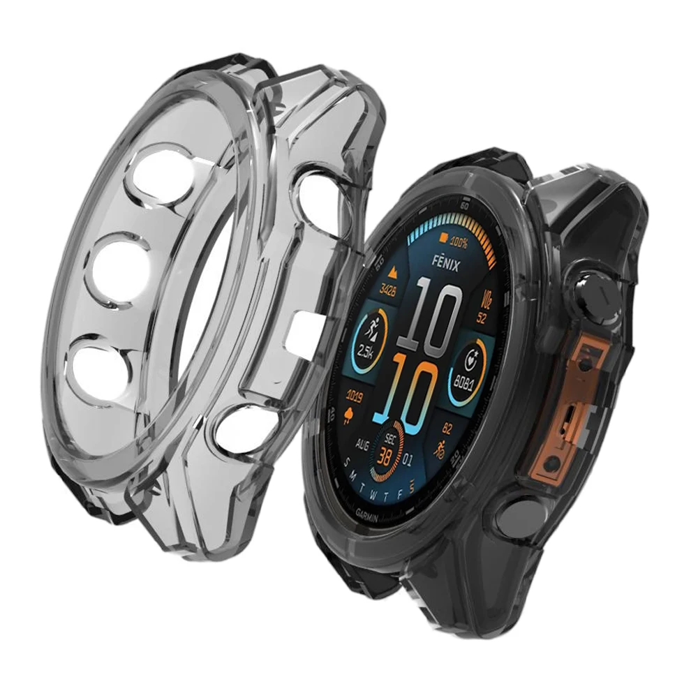 TPU Clear Protective Case For Garmin Fenix 8 47mm 51mm Fenix8 Soft Silicone Protector Cover Watch Shell accessories