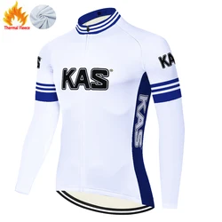 Kas Retro Winter Thermal Fleece Ropa Invierno Camiseta Jersey Camisa Masculina Mallots Ciclismo Hombre Ciclismo Masculino