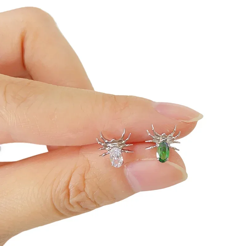 ASTM F136 التيتانيوم ثمانية أرجل العنكبوت الأذن ترصيع بيرك تشيكوسلوفاكيا معبد أعلى الخيوط Labret الزنمة الشفاه أقراط مسمار ثقب المجوهرات