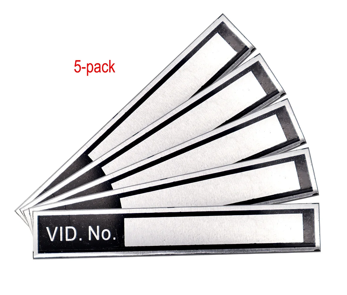 5-PACK VEHICLE TRUCK BOAT Trailer Blank VIN & Weight AXLE Chassis Plate 120mm x20mm Identification Number