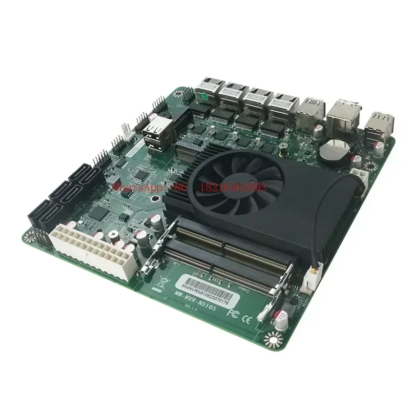 N5105 ITX Industrial Motherboard 17x17CM Soft Router I226-V B3 2.5Gbps 4 * LAN 2 * M.26  SATA3.0 Motherboard PC