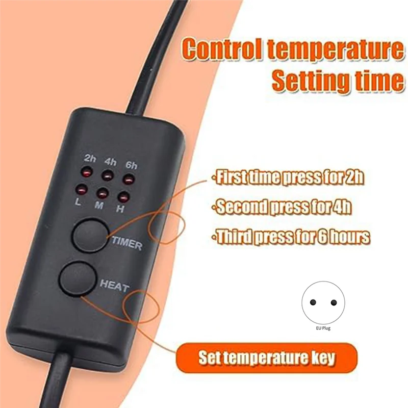 

YWDZ-Комплект грелок из смолы с таймером и крышкой, подушка для отверждения смолы, комплект подушек для сушки эпоксидной смолы для брелоков, вилка европейского стандарта для любителей DIY