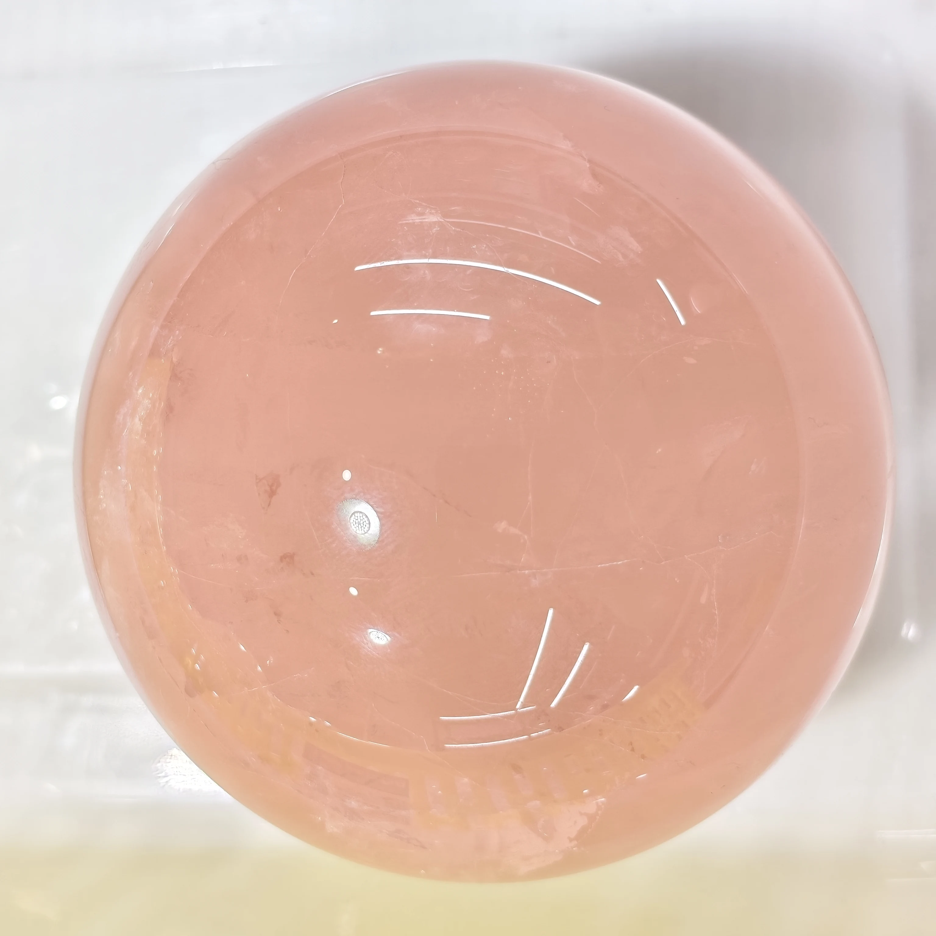 

Aesthetic Rose Quartz Natural Crystal Ball Energy Healing Lucky Stone Pink Gemstones Sphere Home Decoration Feng Shui Wife Gifts