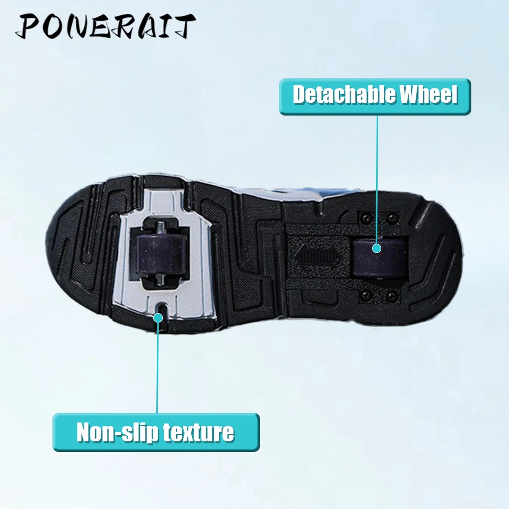 Łyżwy wyścigowe dla dorosłych 2-kołowe do butów na rolkach Powerslide Speed Roller Skating Sneakers Buty z kółkiem dla mężczyzn i kobiet
