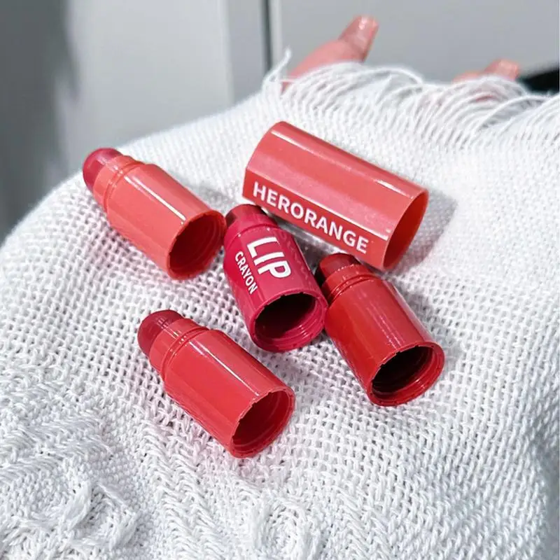 Lápiz labial mate 4 en 1, lápiz labial mate de terciopelo apilable, resistente al agua, no pegajoso, de larga duración, suministros de maquillaje labial para mujeres y adultos