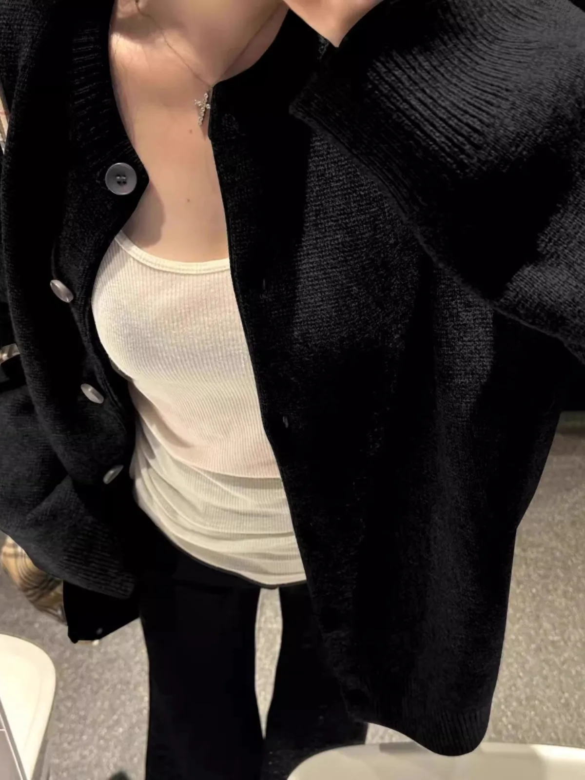 

Свитера Джемперы Кардиганы Женские в стиле фанк льняной материал Пуговицы ручной работы Свободные деревенские модели Ярмальный коттедж Стиль Прохладный многоцветный сексуальный