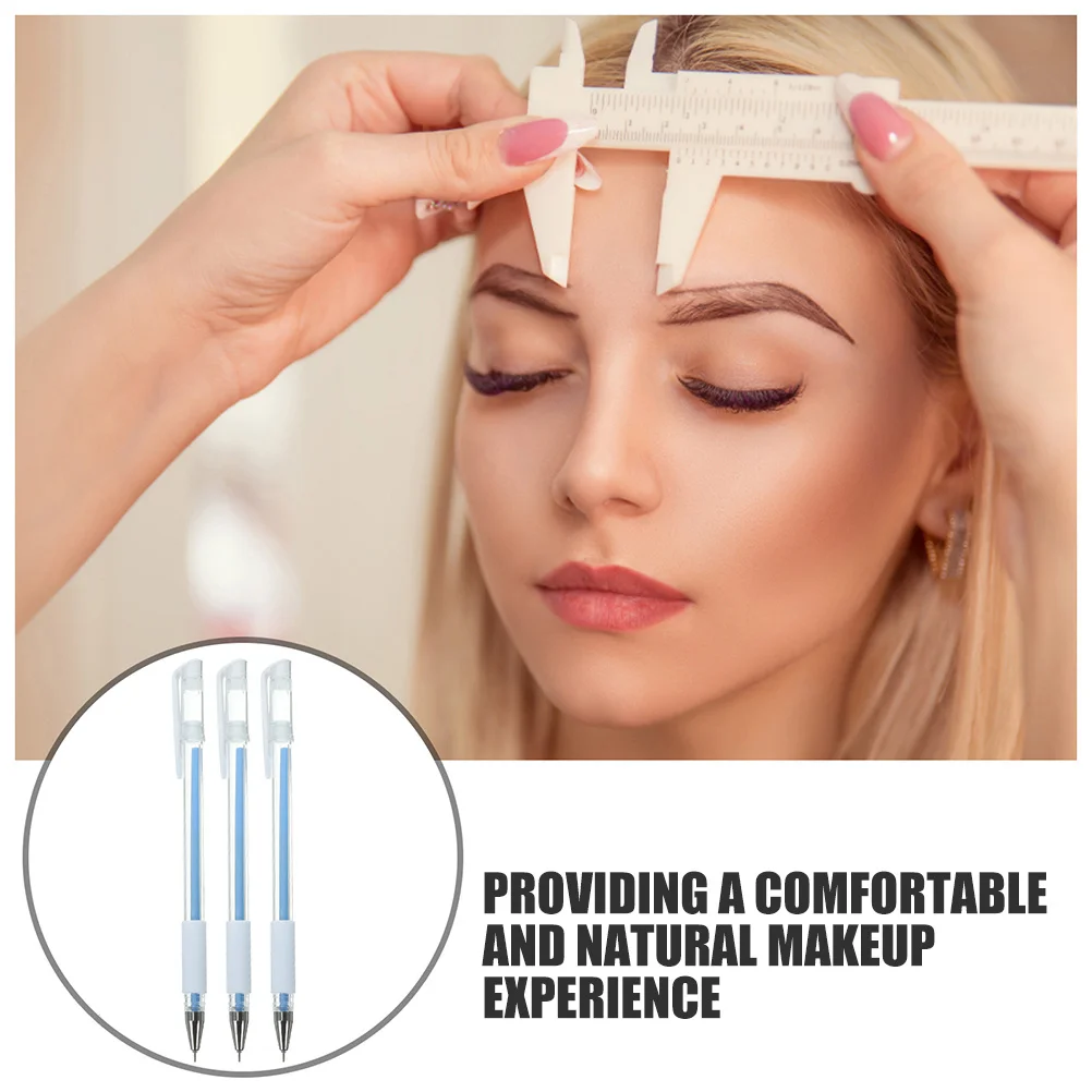 6Pcs Beauty Marker Pen Splashproof Fine Tip Precise Eyebrow Tattoo Face Skin Marker for Makeup Stage Wedding Longlasting