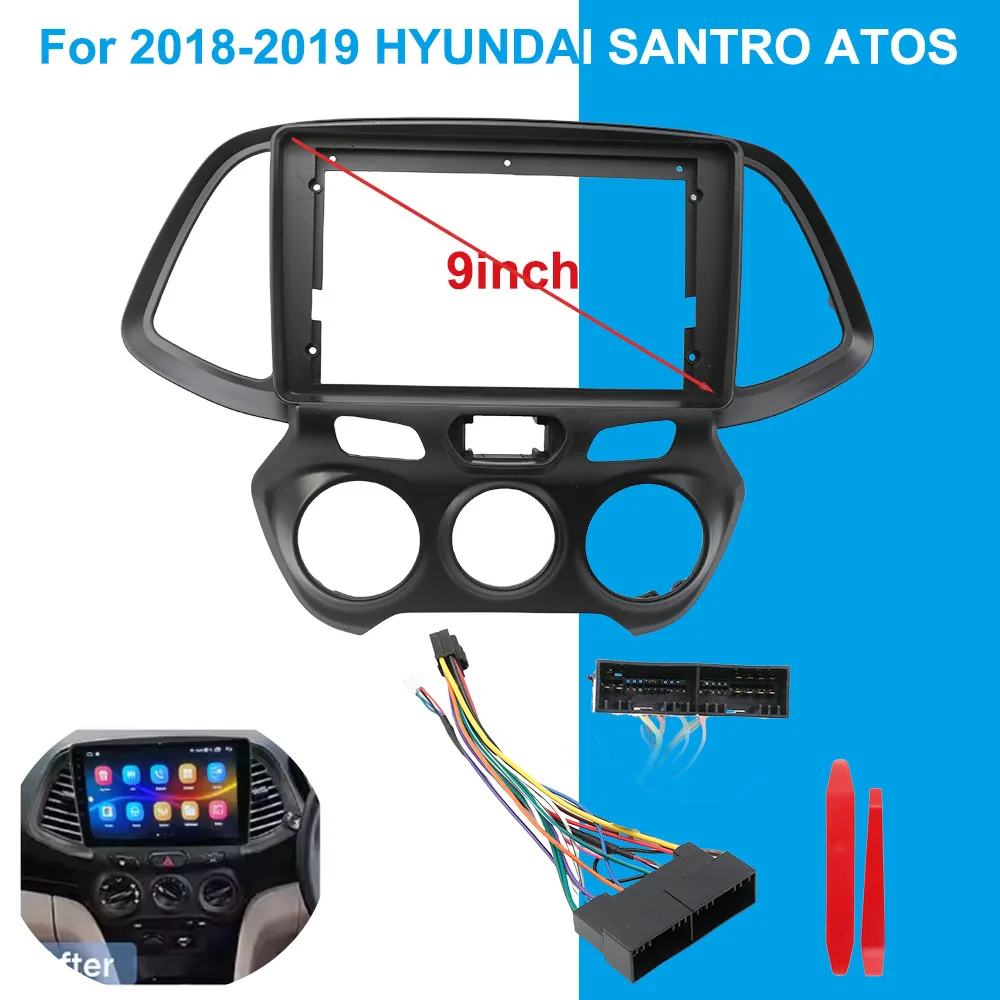 

9 Inch Car Frame Panel Dashboard Android Big Screen Radio Accessories Panel Kit For 2018-2019 HYUNDAI SANTRO ATOS