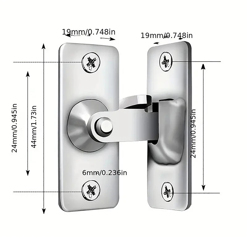1PCS 304 Edelstahl Türschloss Riegel Rost-Beständig Einfache Installation Für Langlebig Für Tür Fenster Schrank