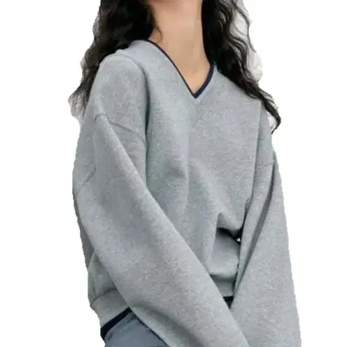 Sudaderas de punto para mujer, sudaderas de gran tamaño, informal, de manga larga, con cuello en V, jersey elegante y versátil