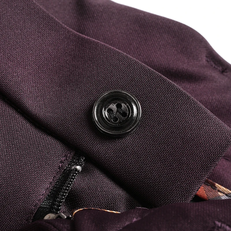 Men's Business Dress Pants Office Formal Suit Pants Wrinkle Free 4 Way Strecth Office Commuter Pants Male Long Trousers Wine Red
