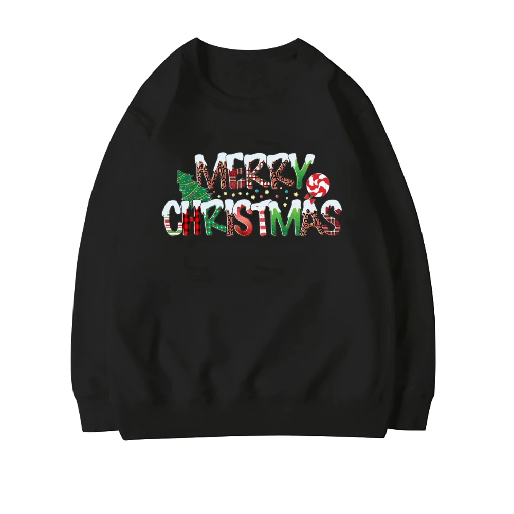 Christmas Sweatshirt Holiday Sweaters for Women Merry Christmas Winter Sweatshirt Xmas Graphic Pullover Holiday Clothes