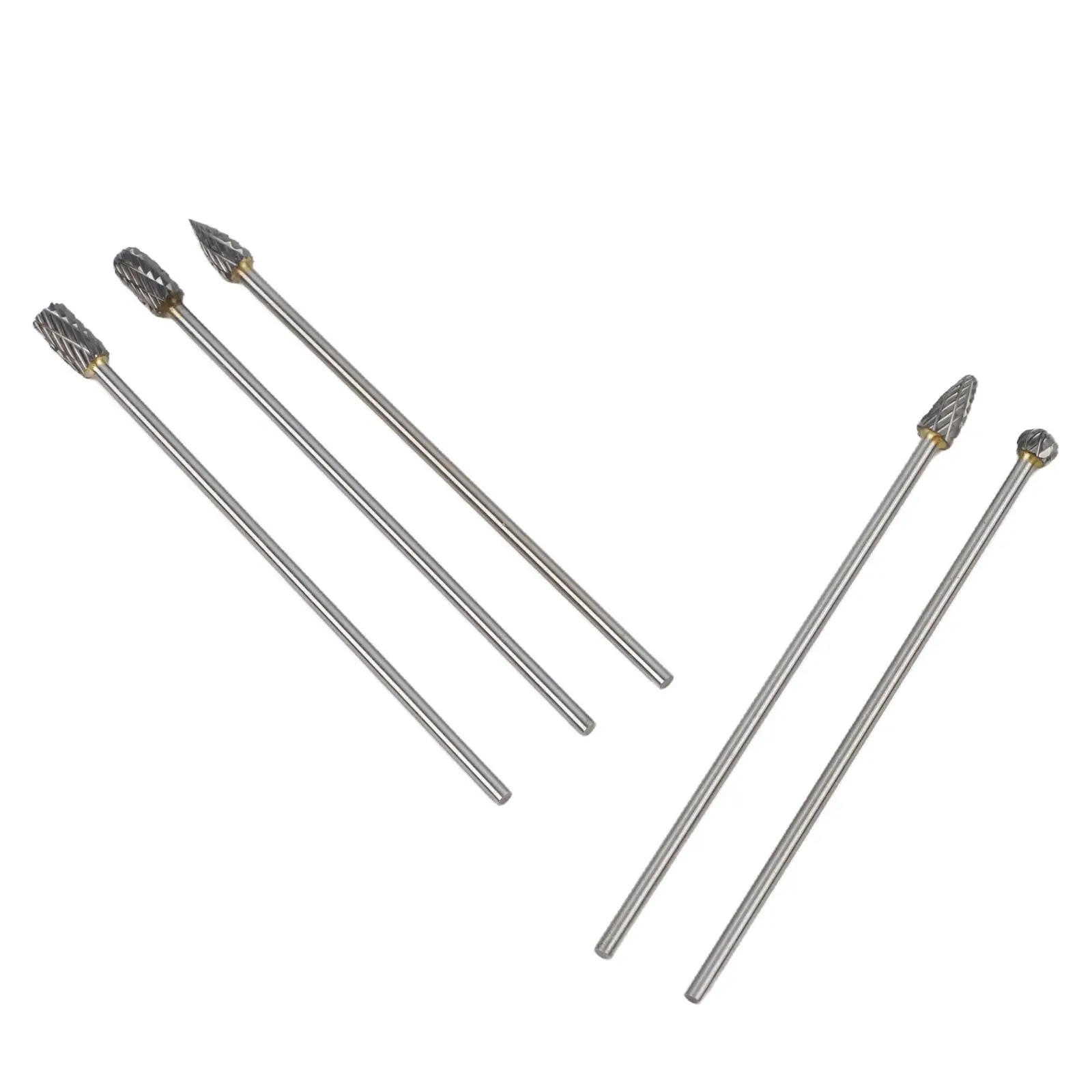 

5pcs Double Cut For Solid Carbide Rotary Burrs 100mm Long 1/8 Inch Shank for Deburring Grinding Chamfering and Welding Tasks