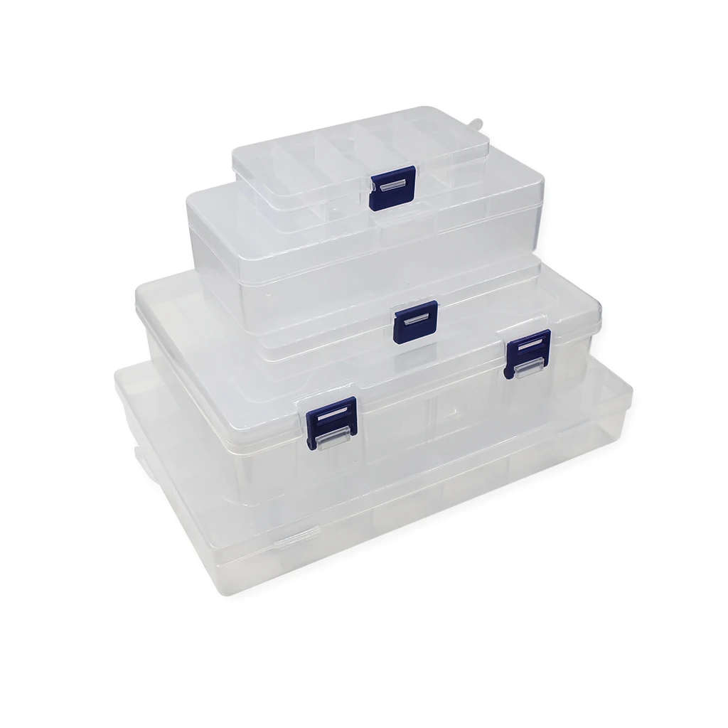 

Transparent Plastic Small Box 10 Grid Can Be Remov Kit Storage Box Jewelry Jewelry Box Electronic Components Parts Finishing Box