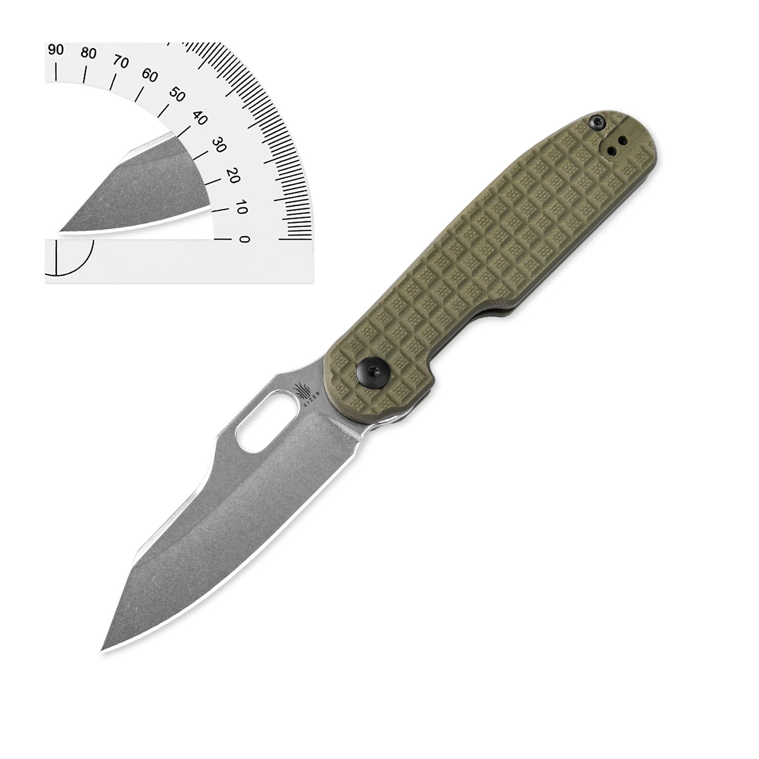 Kizer Pocket EDC Knife Cormorant V4562C1 2024 New Green G10 Handle with 154CM Steel Blade Outdoor Survival Knife