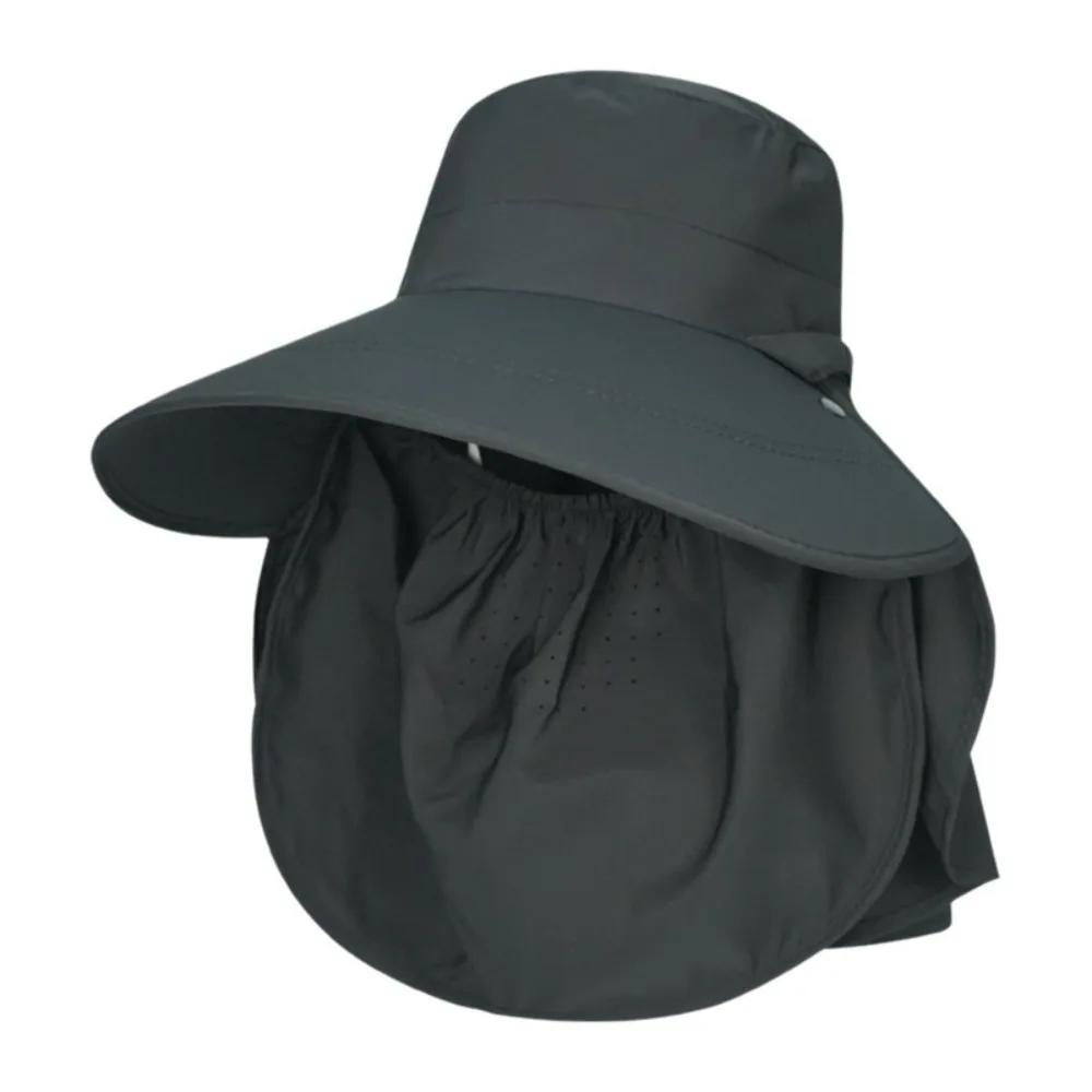 

Portable Face Cover Shawl Mask Hat Wide Brim Solid Color Sunshade Shawl Cap Soft Lightweight Picking Tea Hat Sport