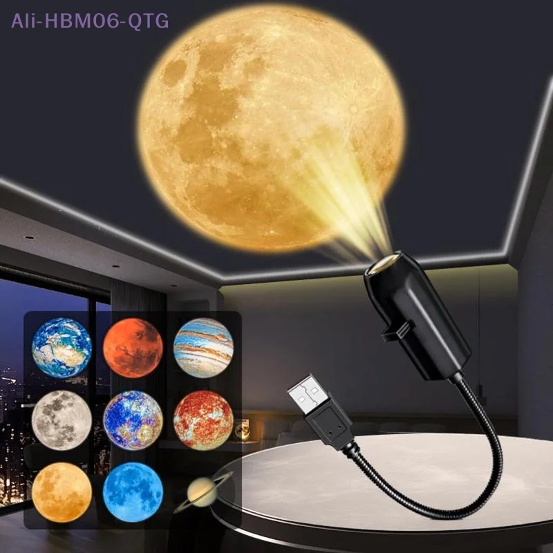[New] 3/6/10 Planet Projection USB Projection Ceiling Atmosphere Night Light For Walls Ceilings Bedroom Living Room