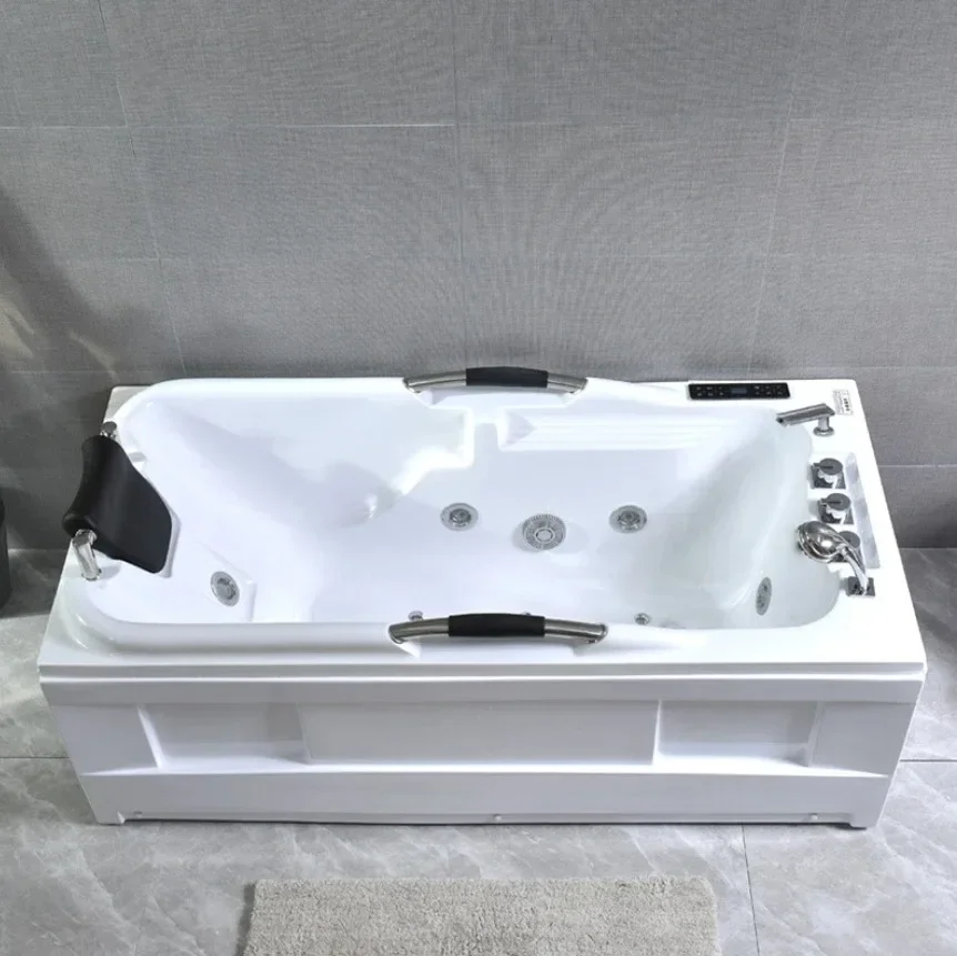 

1 Person Luxury Pillow Free Standing Bathtub Acrylic Constant Temperature Spa Bath Hotel Villa
