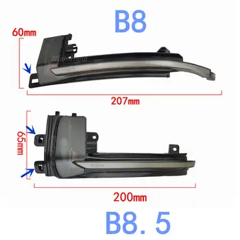 適用於Audi A3 S3 8P 10- 2012、A4 S4 RS4 B8 8K ( B8.5)、A5 S5 RS5 2011-2015 的側翼後視鏡轉向指示燈動態方向燈 LED 燈 10 最佳銷售 奧迪A4 B8動態LED方向燈 - №2